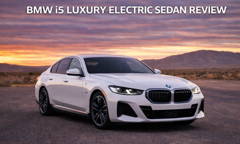 BMW i5 luxury electric sedan review